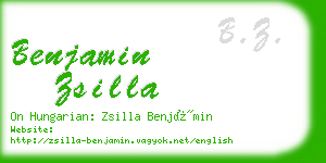 benjamin zsilla business card